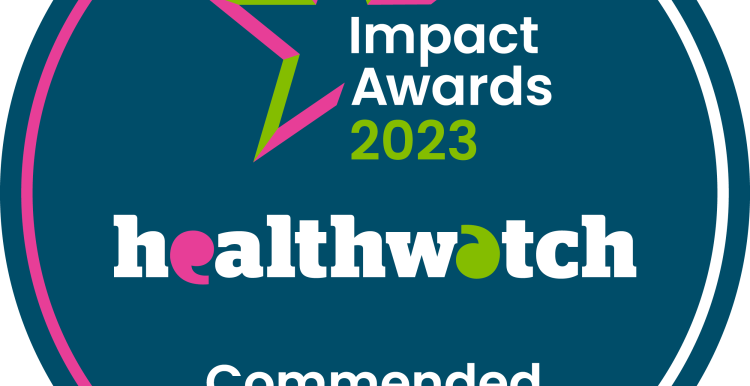 Healthwatch England Commended Award badge