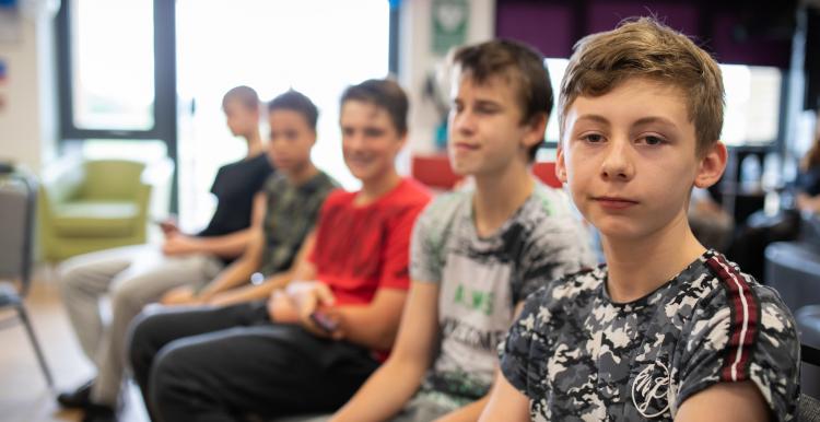 Group of students smiling at the camera