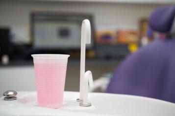 Dentist surgery cup and sink