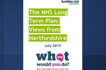 Healthwatch Hertfordshire's Long Term plan report 