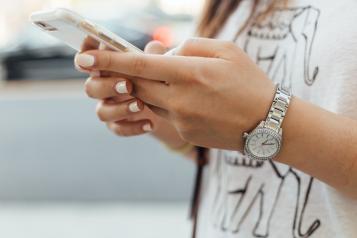 Lady using a phone